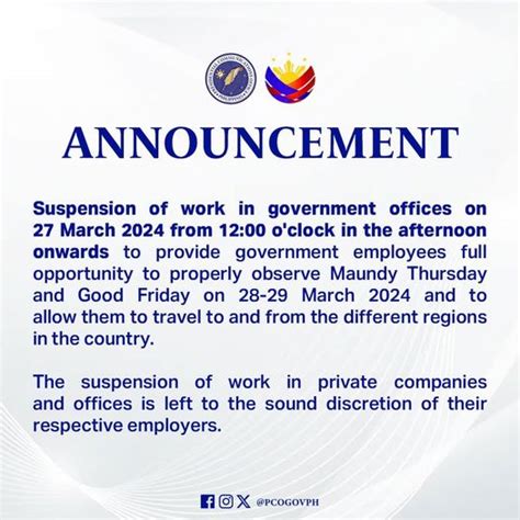 malacañang announcement today half-day|PIA .